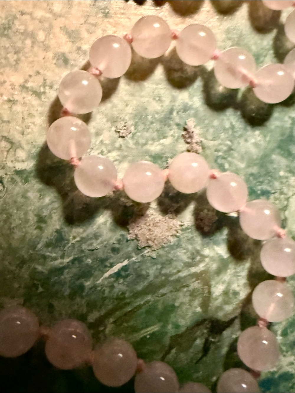 Vintage Genuine Rose Quartz Beaded Vintage Necklace - Picture 10 of 12